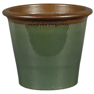 Pflanztopf FloraSelf Keramik glasiert Ø 55 cm H 46,5 cm grün