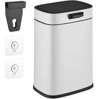 Relaxdays Hängender Küchenmülleimer 5 l Weiß