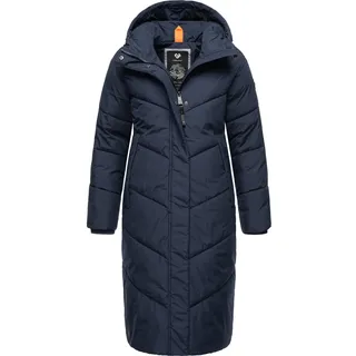 Wintermantel RAGWEAR "Wintermantel Suminka", Damen, Gr. M, blau (navy), Obermaterial: 100% Polyester PES.  Obermaterial: Futter: 100% Polyester PES. 100% Polyester PES., Mäntel Wintermantel