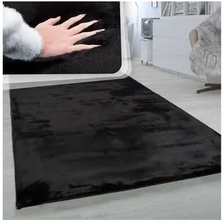 Paco Home Rabbit 780 Fellteppich 140 x 200 cm schwarz