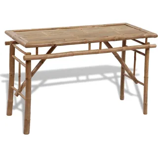 vidaXL Biertisch mit 2 Bänken 100 cm Bambus - Braun