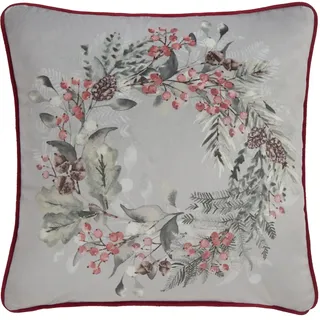 DREAMS AND DRAPES Weihnachtskranzkissen 43 x 43 cm Grün