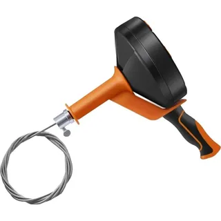 Abflussreinigungsmaschine, manuelle und elektrische Antrieb, umweltfreundliches Design, Orange - Orange