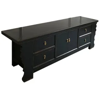 opium outlet Chinesisches Lowboard Sideboard Kommode Schrank asiatisch orientalisch schwarz Shabby Chic Vintage Holz