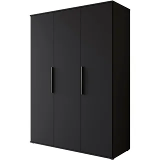 INOSIGN »LAGOS Wäscheschrank, Garderobe, schwarze Griffe, Made in Europe« Moderner Drehtürenschrank, FSC-zertifiziert, Schlafzimmerschrank schwarz