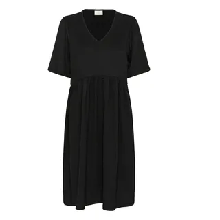 Jerseykleid KAFFE "Damen Jerseykleid KAmolly", Damen, Gr. 40, N-Gr, schwarz (schwarz deep), Obermaterial: 98% Polyester PES. 2% Elasthan EL., Kleider Jerseykleid