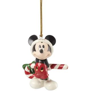 Lenox 2024 Mickey mit Zuckerstange Ornament, 8,9 cm Höhe, Porzellan, Heimdekoration, Heimdekoration