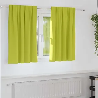 Verdunkelungs-Vorhänge mit Ringen 2 pcs Grün 140 x 140 cm - Grün