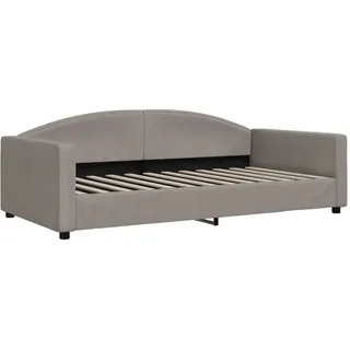 vidaXL Tagesbett Taupe 100x200 cm Stoff