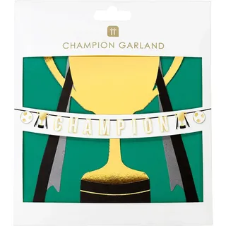 Talking Tables 1x3m Wimpelkette Fußball Party Deko für Geburtstage Feiern – hochwertige Dekorationsartikel für Fußballfans, Fußball Party, Partyketten, 3 Meter