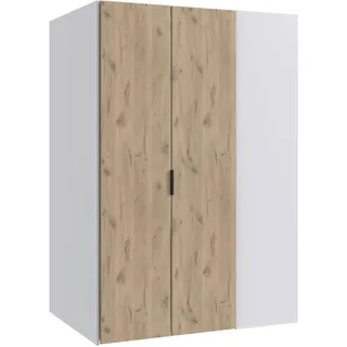 WIMEX Carryhome Begehbarer Eckschrank Weiß, Eichefarben - 135.2x197x97 cm