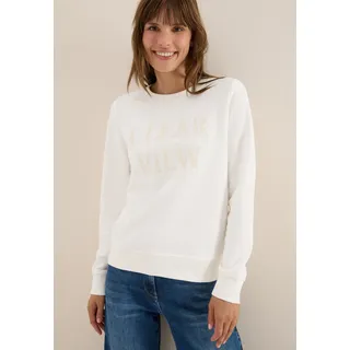Cecil Sweatshirt, mit Wording Artwork, weiß