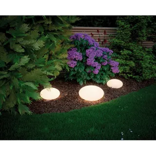 Paulmann Plug & Shine LED-Leuchte Stone Ø 28 cm IP67 3000K 24V Kugelleuchte Aussenleuchte Gartenbeleuchtung Terassenbeleuchtung 94175, Klein