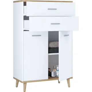 VCM Kommode »Holz Highboard Kommode Schublade Lindas«, weiß