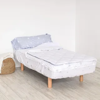 Bettdecke kinder schlafsack 300 gr 90x200 cm (Bett 90) 100 % Mikrofaser (außen) 100 % Polyester (Füllung) Hergestellt in Europa - Weiß