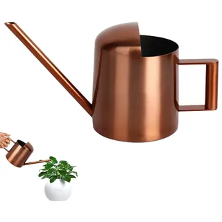 HIULLEN Gießkanne 300ML, Gießkanne Zimmerpflanzen, Mini gießkanne Klein Edelstahl Langer Auslauf Blumen Gießkannes für Innen Büro Haus Garten Balkon Sukkulenten(Bronze)