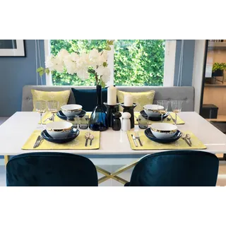 ADAM Audio Adam Platzset »Romantic Puligny Light« GOTS organic,zertifiziert durch CERES 0242,Made in Germany, gelb