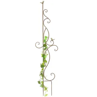 DanDiBo Dandibo Rankhilfe Metall Rankgitter 135 cm 93999 Kletterhilfe Bodenstecker Blumenhalter Ranksäule , Braun , 33x135x1.5 cm , Dekoration, Gartendeko