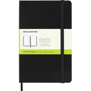 Moleskine Notizbuch Classic Plain Paper Medium 11,5 x 18 cm Schwarz