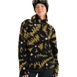 Fleecepullover ROXY "Moonrising", Damen, Gr. L, fennel seed big flower, Obermaterial: 100% Polyester., Sweatshirts Fleecepullover