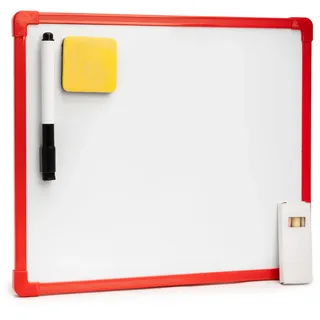 Miniland Doppelseitige Magnettafel für Kinder, Weiße und Schwarze Tafel mit Marker, Kreide und Schwamm, Lernspielzeug zum Schreiben und Zeichnen, Kompatibel mit Whiteboard-Markern