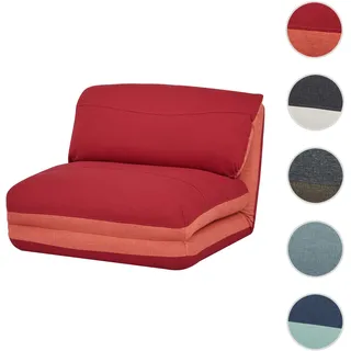Schlafsessel HWC-E68, Schlafsofa Funktionssessel Klappsessel Relaxsessel, Stoff/Textil ~ orange/dunk
