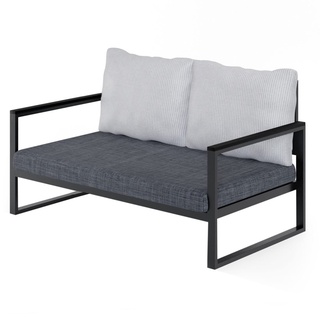 Gartensofa, 2-Sitzer, Grau