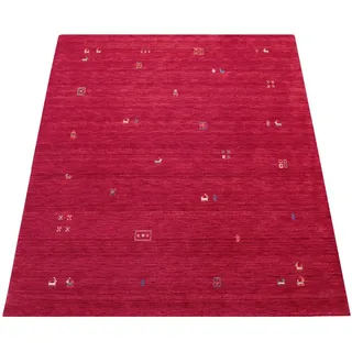 Paco Home Hochflorteppich 200/300 cm Gabbeh 312 , Rot , Textil , Rechteckig , 200x300 cm , strapazierfähig, für Fußbodenheizung geeignet , Teppiche und Böden, Teppiche, Hochflorteppiche & Shaggys