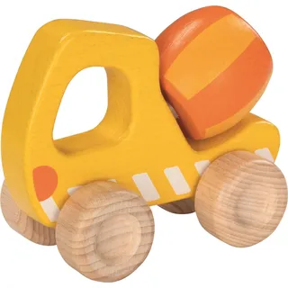 Goki Spielfahrzeug aus Holz - Betonmischer - Gelb