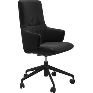 Stressless Drehstuhl , Schwarz , Leder , Echtleder , Rindleder , Drehkreuz , 72x100x72 cm , Beinauswahl, Lederauswahl, Stoffauswahl, Wippfunktion, Sitzfläche 360° drehbar, inklusive Armlehnen , Büromöbel, Bürostühle, Drehstühle