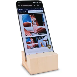 Zirbenhandyhalterung - luftgetrocknetes Zirbenholz - für Smartphones