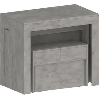 Tisch- und Stuhlset Dardizzon, Mehrzweckkomposition, Set mit Konsole und 1 ausziehbarer Bank, 100 %  Italy, 66 x 25 x 45 cm, Grau - Grau