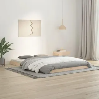vidaXL Massivholzbett 140x200 cm Kiefer - Braun