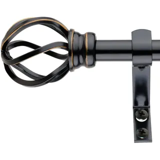 Decopolitan 5/8" Cage Gardinenstange, Antique Bronze, 28 to 48 Inches