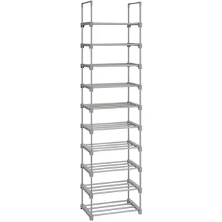 Songmics Schuhregal 45 x 174 x 30 cm offen grau