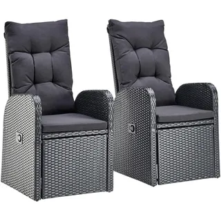 Luca Bessoni Loungesessel , Schwarz , Metall, Kunststoff , Füllung: Schaumstoff , 57x105x73 cm , Gartenmöbel, Loungemöbel, Lounge-sessel