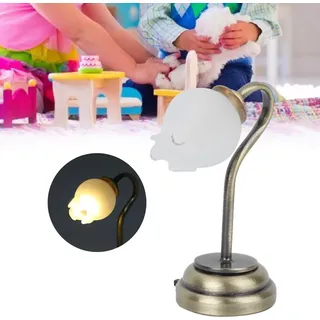 1:12 Puppenhaus Miniatur-Tischlampe in Blumenform, LED-Schreibtischmöbel, Modellspielzeug, Blumenlampenschirm