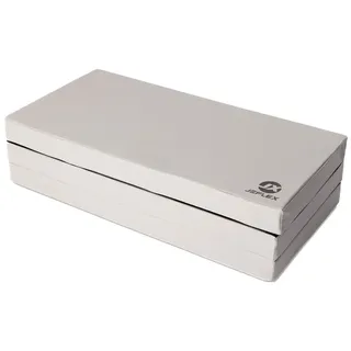 jeflex gmbh Jeflex Turnmatte 150 x 100 x 8 cm Fitness Weichbodenmatte Sportmatte - grau/schwarz