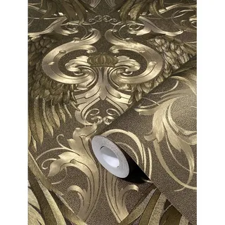 Glööckler Vliestapete Imperial Engelsflügel mit Krone Gold