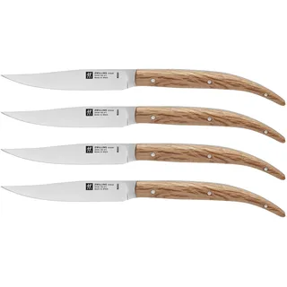 Zwilling Steakmesser Set 4-tlg. Silber Holz