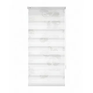 GARESA Doppelrollo Blume 45 x 150 cm grau