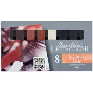 CRETACOLOR Künstlerstäbchen breit sort, 8er Packung