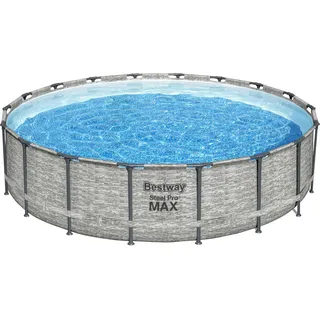 Steel Pro Max Frame Pool Set 549 x 122 cm steinoptik inkl. Filterpumpe