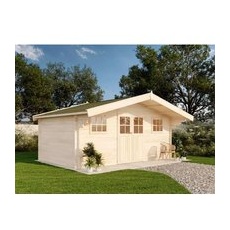 Alpholz Gartenhaus Winnipeg Satteldach 525 cm x 481 cm Natur