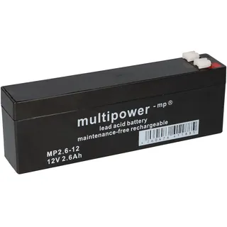 Multipower Blei-Akku MP2,6-12 Pb 12V 2,6Ah 4,8mm Faston