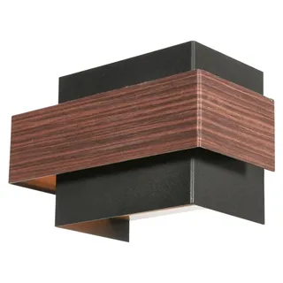 Steinhauer - wandleuchte - Muro - holz schwarz - metall - G9 - 3368E - Schwarz