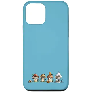 Hülle für iPhone 12 mini Drollige Jahreszeiten Pilze Wald Natur Cartoon Fliegenpilz