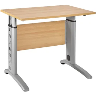 Möbelpartner Till Schreibtisch, 701431, samerbergbuche Dekor, ca. 90 x 65 x 69,5-87,5 cm