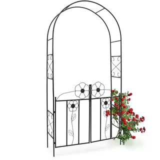 Relaxdays Rosenbogen 228 x 116 x 36,5 cm Schwarz