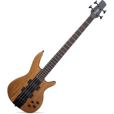 Bild Pro LB104-N LowBone E-Bass - 4-Saiter, Lindenholz Korpus, durchgehender Ahornhals - Rosenholz Griffbrett Bassgitarre - 2 Humbucker Tonabnehmer - Natur